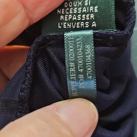 Ralph lauren women's burnout velvet top midnight‎ blue size medium. - Picture 7 of 7